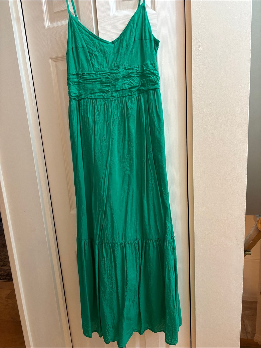 Universal Thread Emerald Green Maxi Dress with Spaghetti Straps